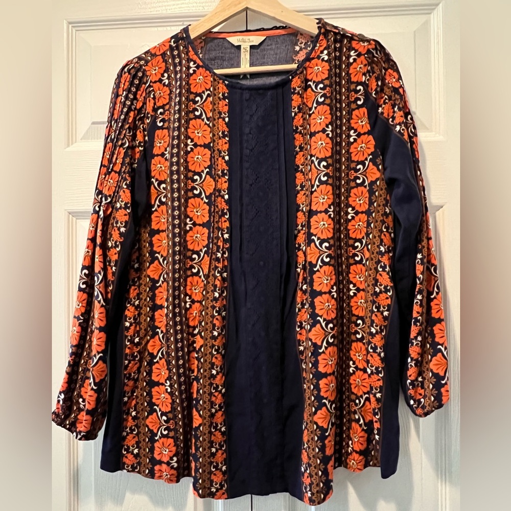 Orange & Navy Matilda Jane Blouse M